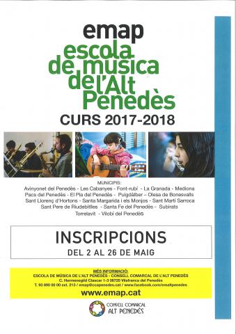 Escola de musica de l'Alt Penedès  curs 2017-2018