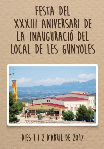 Festa del 33è aniversari de la inauguració del local de Les Gunyoles