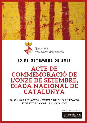 Acte de commemoració de l'Onze de setembre, Diada Nacional de Catalunya
