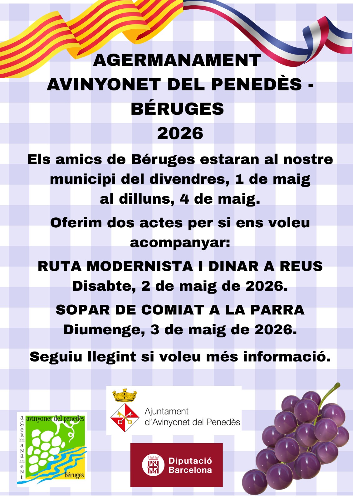 Trobada d'agermanament Avinyonet - B&eacute;ruges 2026