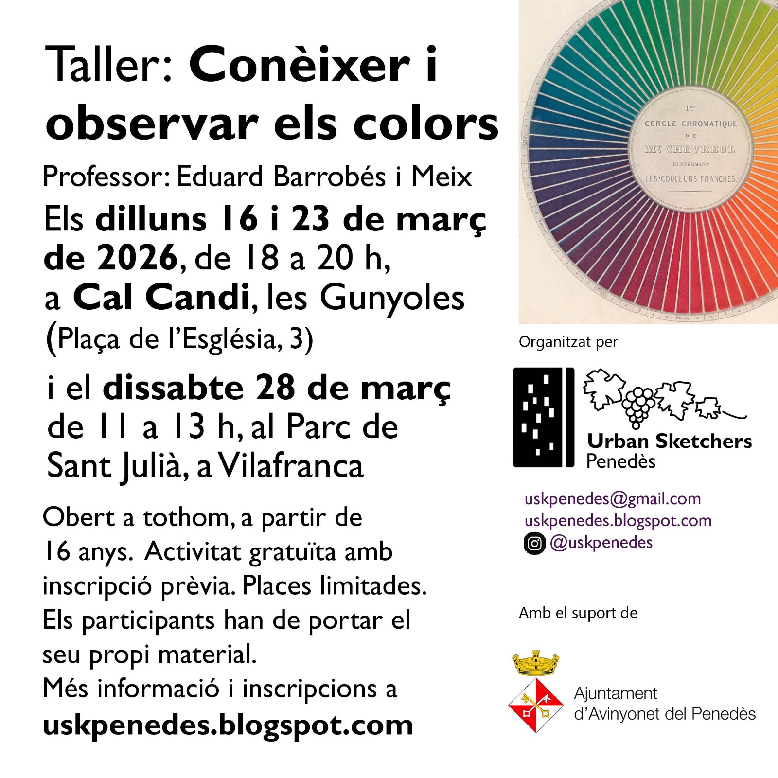 Taller "Con&egrave;ixer i observar els colors" a les Gunyoles