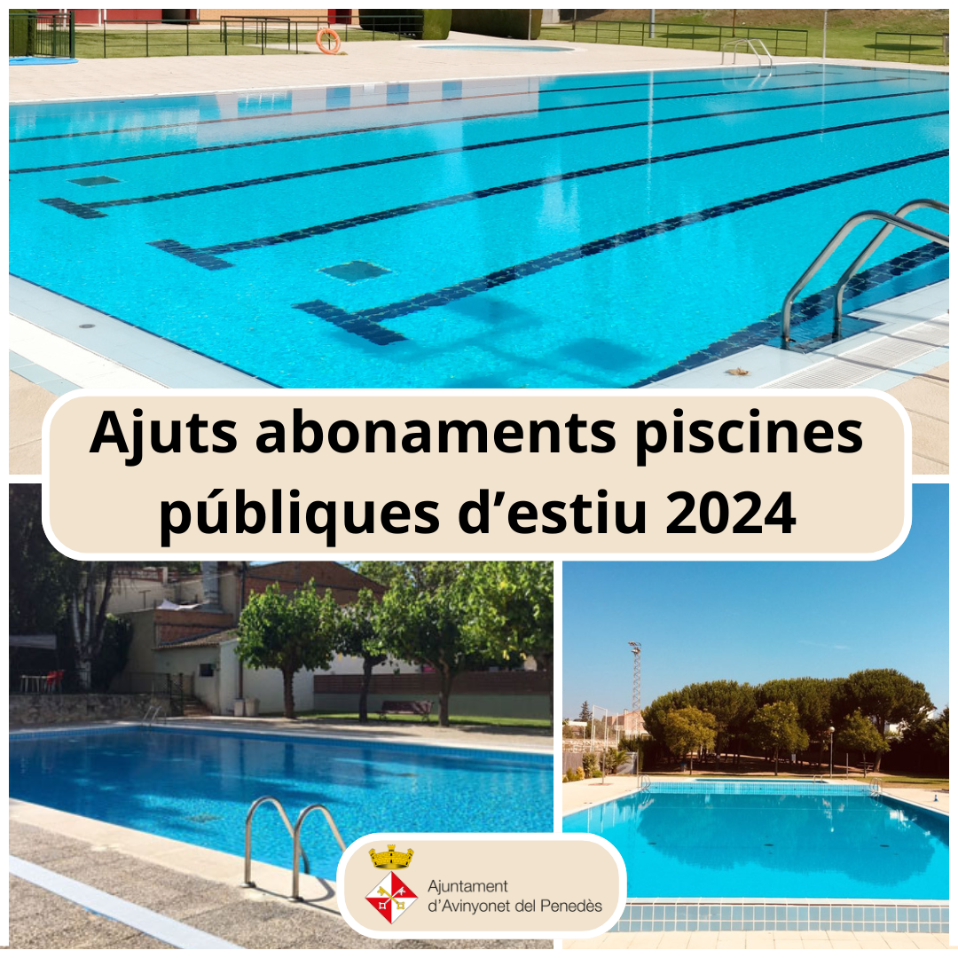 Ajuts per als abonaments d'accés a les piscines públiques temporada estiu 2024