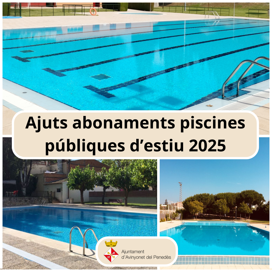 Ajuts per als abonaments a piscines d'estiu 2025